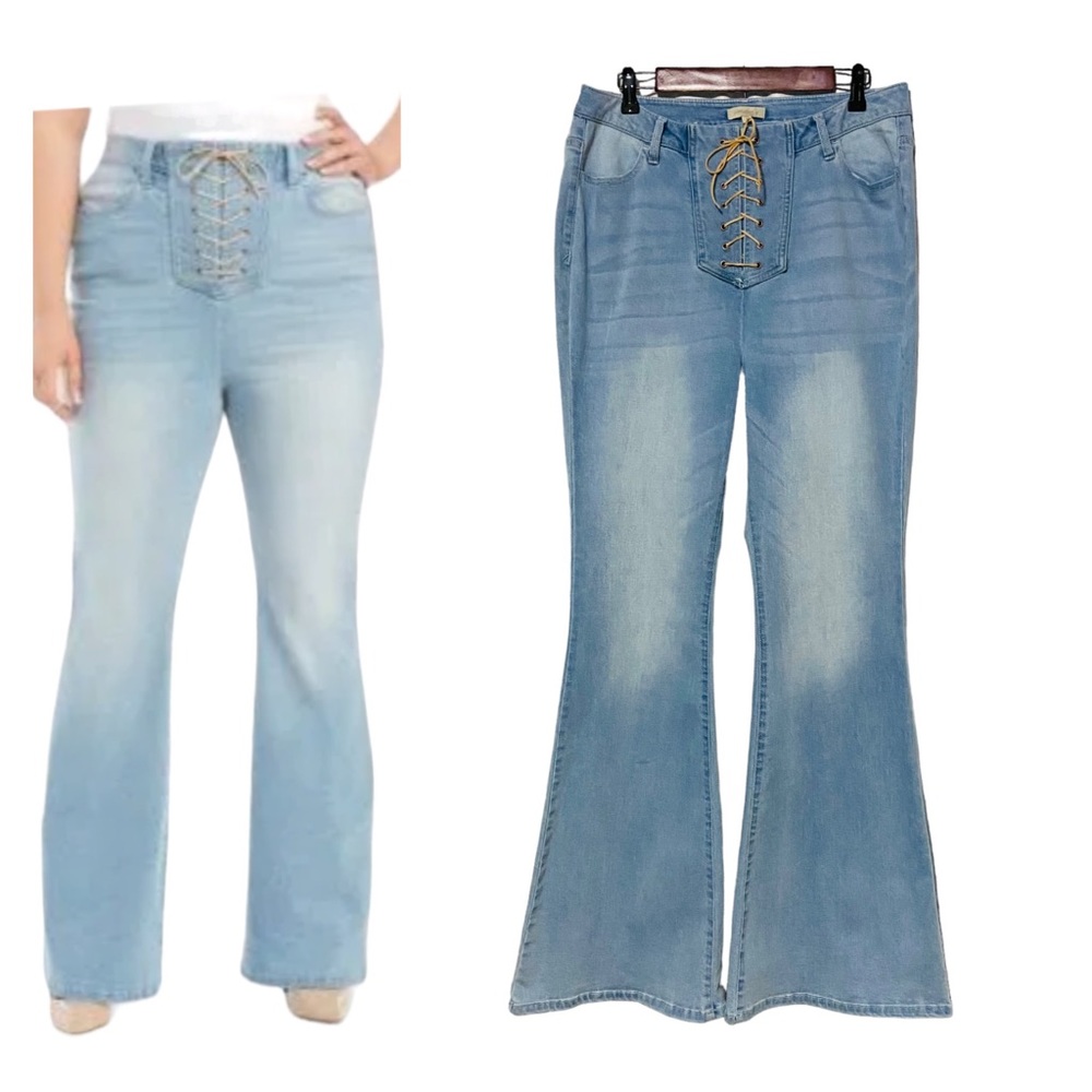 Wonderly Light Blue Flare Jeans